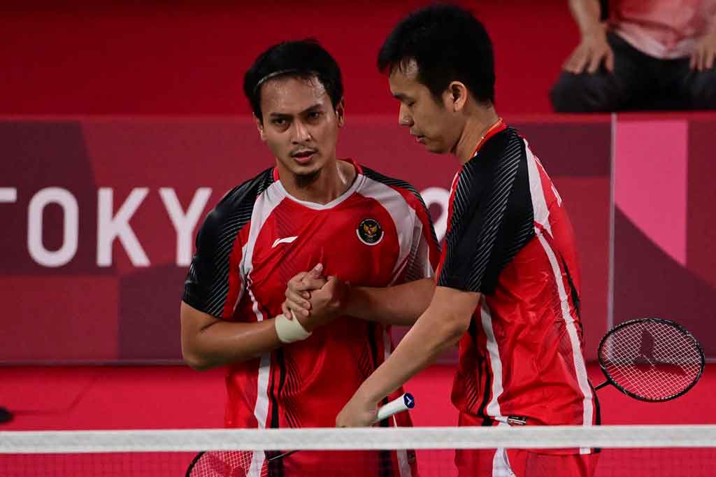 Bermain di Musashino Forest Sport Plaza, Tokyo, Kamis, 29 Juli 2021, pasangan berjuluk The Daddies tersebut menang dalam tiga gim dengan skor 21-14, 16-21, dan 21-9.