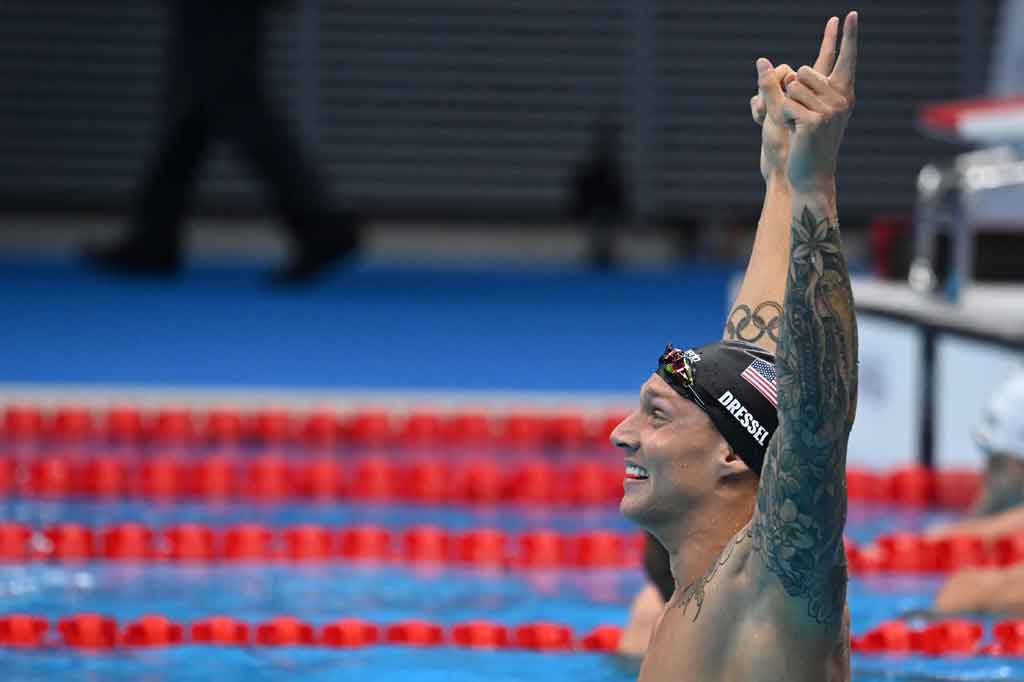 Dressel menjadi yang tercepat setelah membukukan catatan waktu 47.02 detik, demikian catatan dari laman resmi Olimpiade Tokyo.