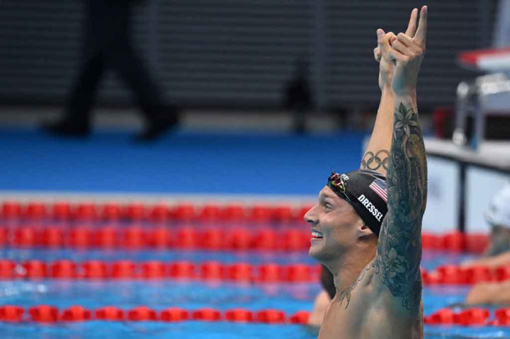 Dressel menjadi yang tercepat setelah membukukan catatan waktu 47.02 detik, demikian catatan dari laman resmi Olimpiade Tokyo.