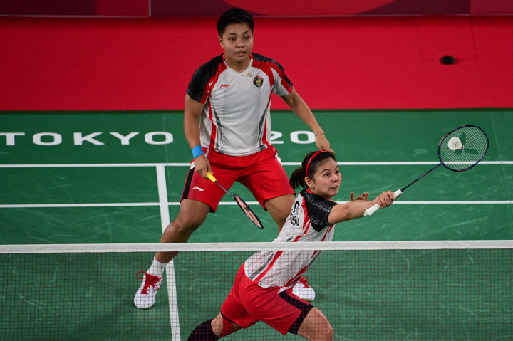 Greysia/Apriyani menang setelah melalui tiga gim dengan skor 21-15, 20-22, dan 21-17.