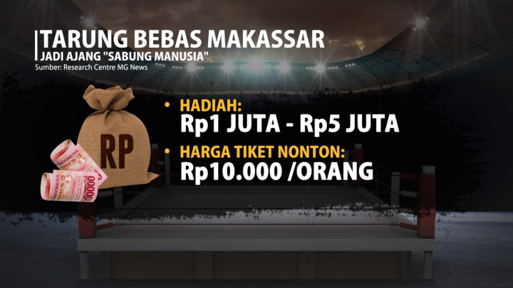 Tarung Bebas Makassar jadi Ajang 'Sabung Manusia'