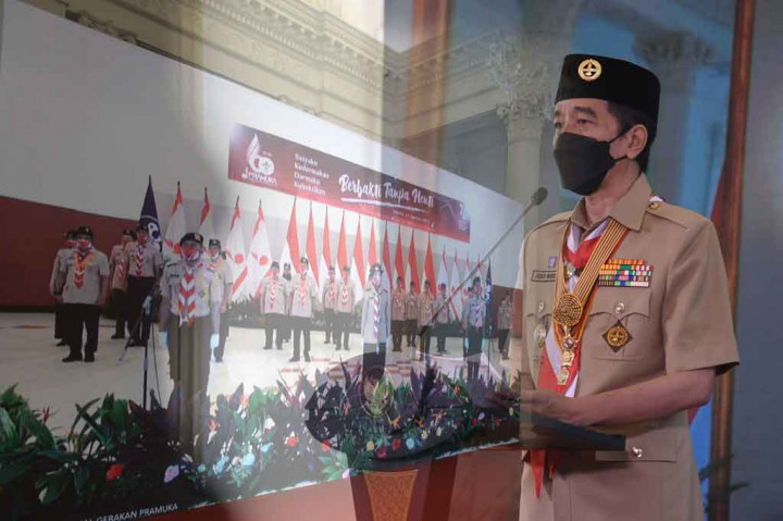 Presiden Joko Widodo (Jokowi) berpesan agar Pramuka Indonesia dapat menjadi pelopor kedisplinan dalam menjalankan protokol kesehatan (prokes) pencegahan penularan covid-19.