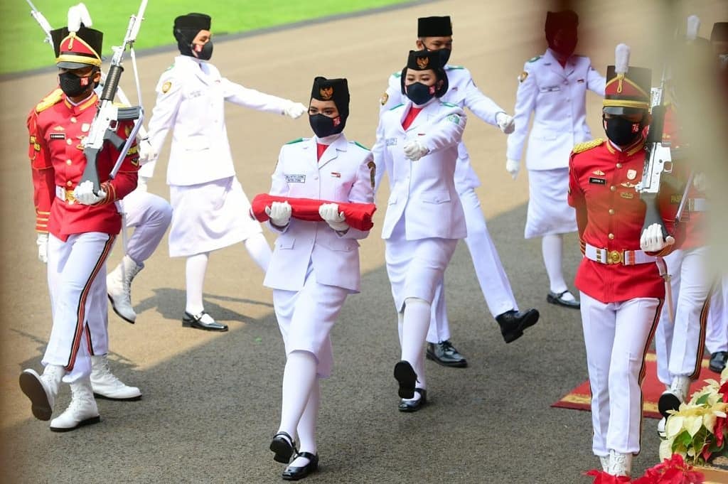 Tim Indonesia Tangguh menjadi nama yang disematkan, didaulat untuk bertugas pada upacara.