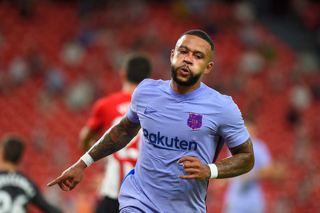 Barca menyamakan kedudukan melalui Memphis Depay di menit ke-75.