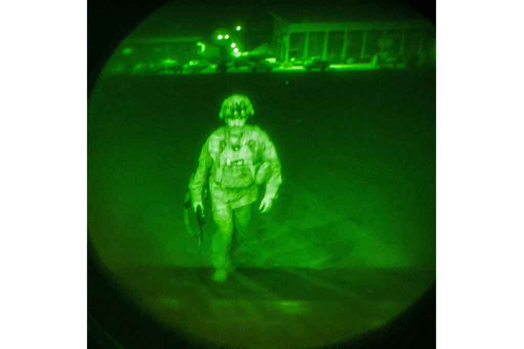 Mayor Jenderal Donahue adalah anggota militer terakhir Amerika yang meninggalkan Afghanistan.