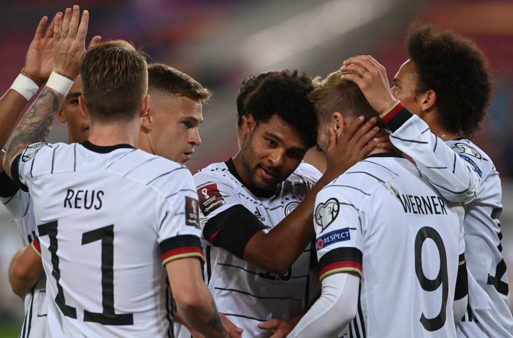 Jerman meraih kemenangan keduanya di era Hansi Flick. Jerman berpesta enam gol ke gawang Armenia dalam lanjutan Kualifikasi Piala Dunia 2022 di Mercedes-Benz Arena, Stuttgart, Senin, 6 September 2021, dinihari WIB.