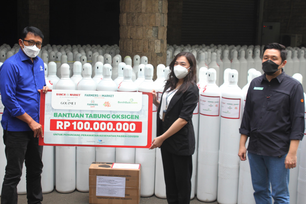 Donasi itu berasal dari 1.363 member unit usaha Ranch Market yang menukarkan poinnya di aplikasi MyTRUST.