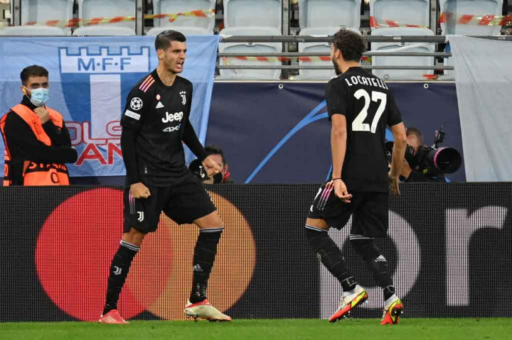 Di detik-detik akhir babak pertama Si Nyonya Tua memperbesar keunggulan menjadi 3-0 lewat sontekan Morata yang memperdaya kiper Ismael Diawara.