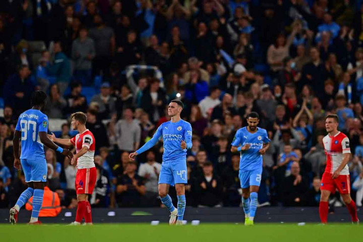 Pada menit pertama injury time City memperbesar keunggulan setelah Foden menjebol gawang tim tamu lewat tembakan jarak jauh yang tak terjangkau Stockdale.