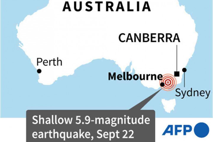 Menurut Geoscience Australia, pusat gempa berada di dekat kota Mansfield, sekitar 200 km timur laut dari Melbourne, dengan kedalaman 10 km. Survei Geologi AS mengukur besarnya gempa M 5,8, kemudian direvisi menjadi M 5,9.