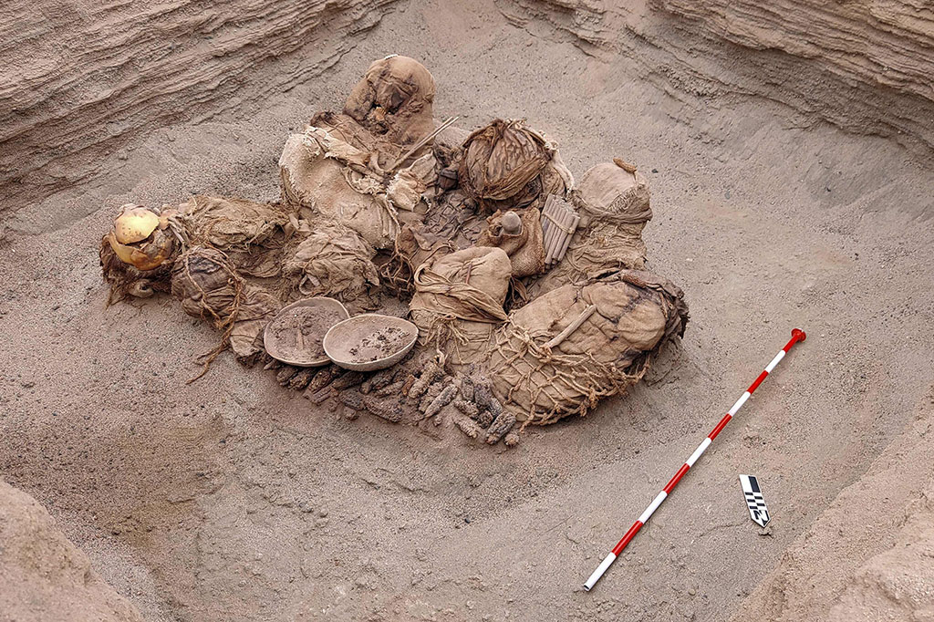 Delapan jenazah yang ditemukan tersebut dipercaya sebagai penduduk yang tinggal di kota kuno Chilca, sekitar 60 kilometer (37 mil) selatan Lima.