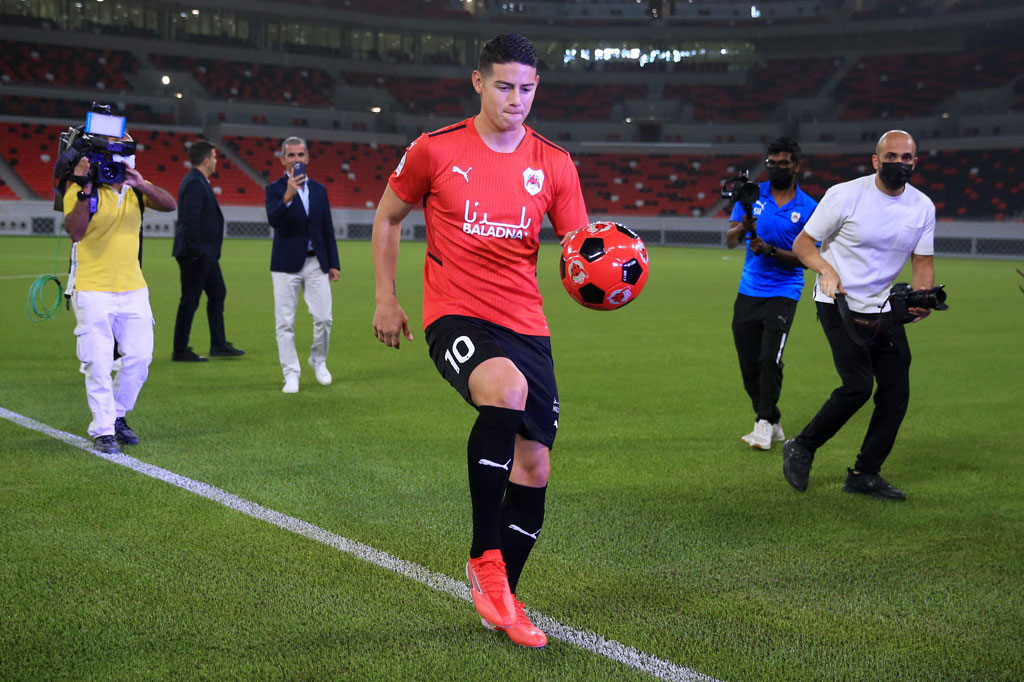 Rodriguez resmi diperkenalkan di depan publik Al-Rayyan di Doha, Kamis, 23 September 2021 waktu setempat.