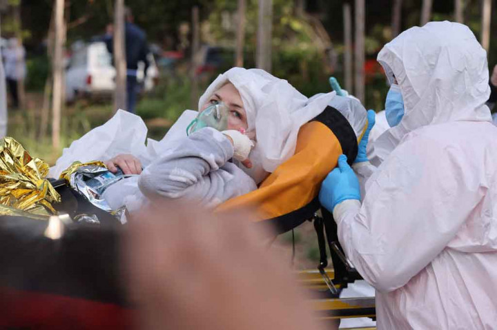 Kementerian Kesehatan mengatakan bahwa 113 pasien berada di unit medis RS, 10 di antaranya adalah pasien covid-19 yang dirawat di unit perawatan intensif.