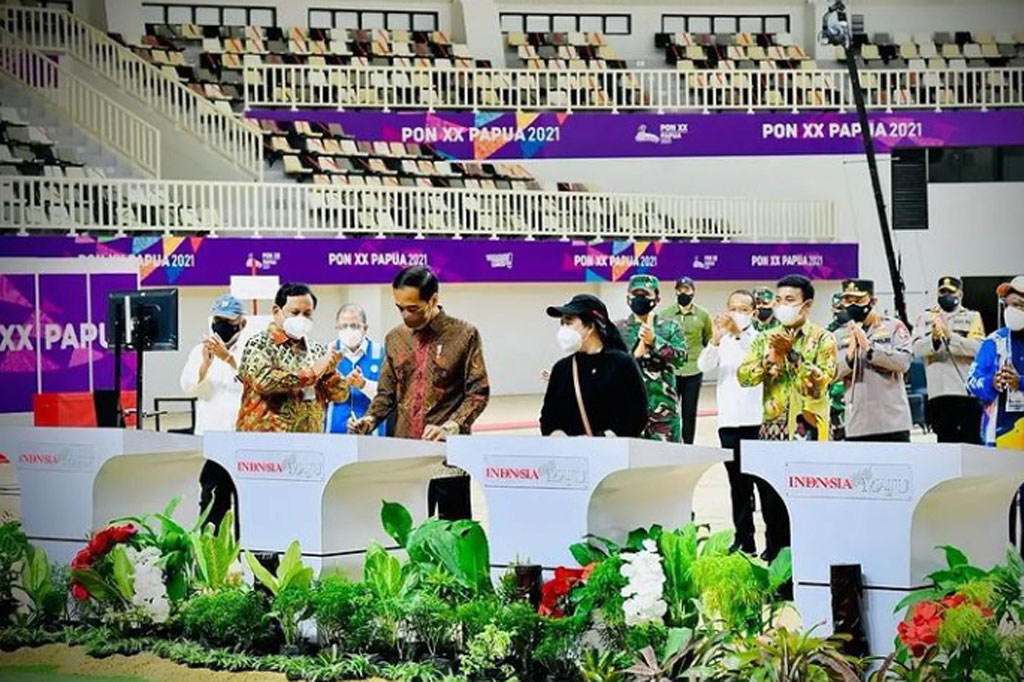 Peresmian yang ditandai dengan penandatanganan prasasti tersebut digelar di Istora Papua Bangkit, Jayapura.