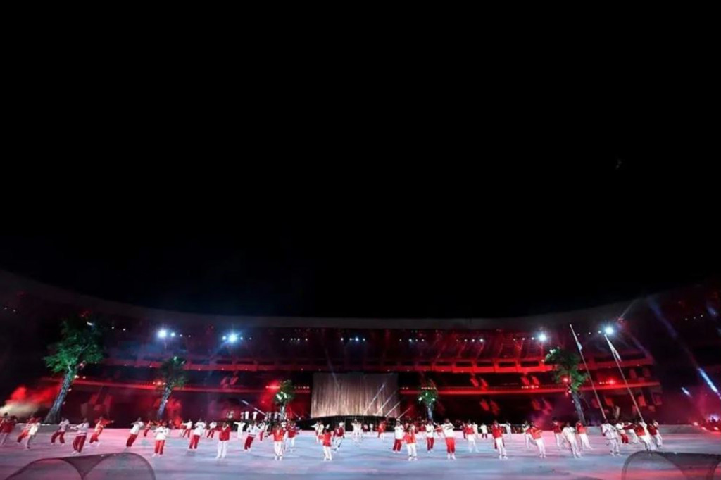 Presiden RI Joko Widodo (Jokowi) secara resmi membuka gelaran Pekan Olahraga Nasional (PON) XX Papua Tahun 2021, Sabtu, 2 Oktober 2021, malam, di Stadion Lukas Enembe, Kabupaten Jayapura.