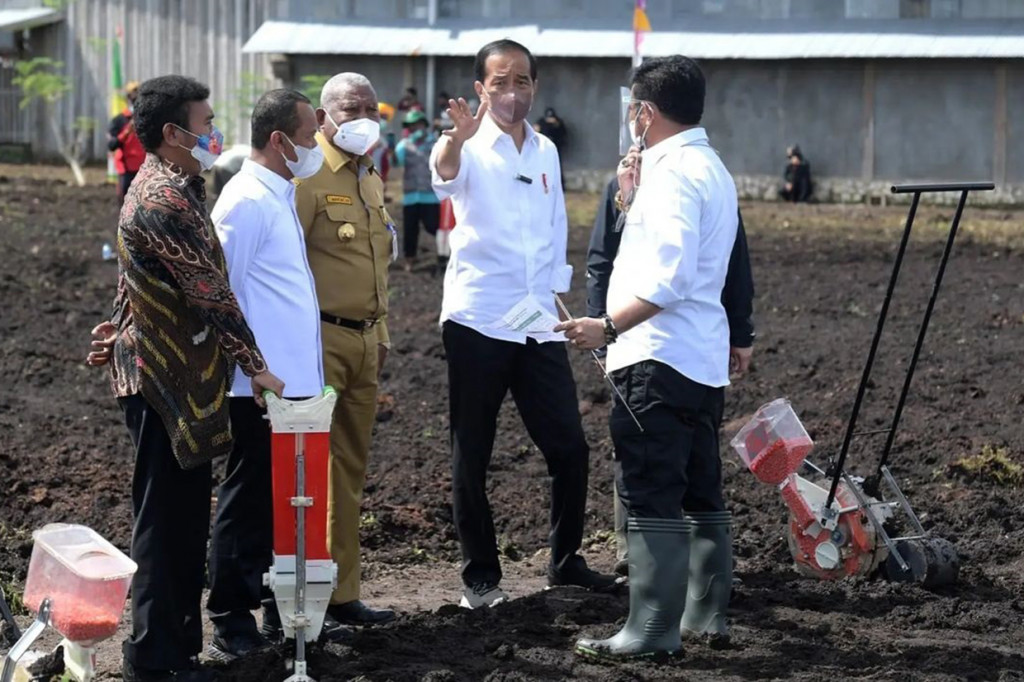Oleh sebab itu, Jokowi meminta Menteri Pertanian Syahrul Yasin Limpo dan Gubernur Papua Barat Dominggus Mandacan untuk meningkatkan produktivitas pertanian di Papua Barat, khususnya Kabupaten Sorong. Hal ini agar kebutuhan pangan di Papua bisa terpenuhi.