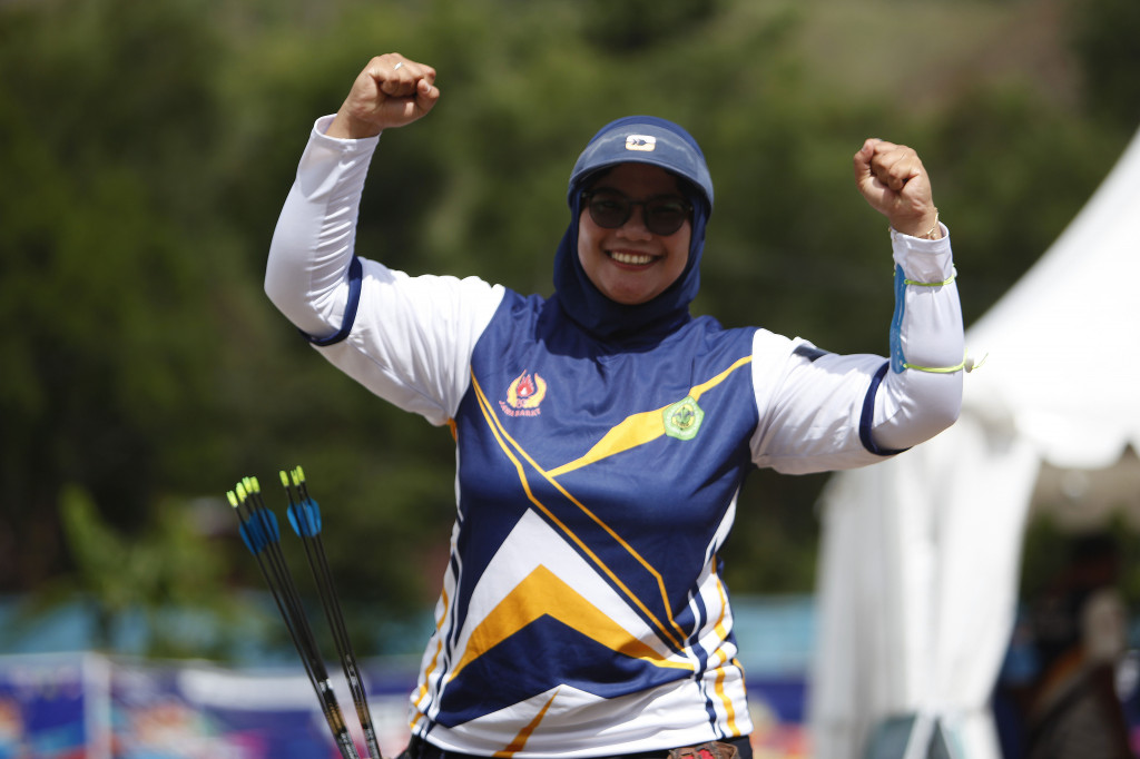 Tim panahan Jabar lewat Ratih Zil'izati Fadly sukses mengamankan emas compound tunggal putri setelah di final bermain ketat melawan Syahara Khoerunisa asal Banten.