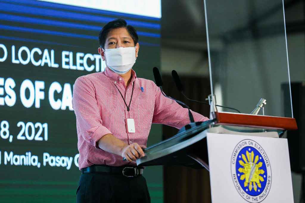 Sebelumnya, Marcos mencalonkan diri sebagai wakil presiden dalam pemilihan 2016 tetapi kalah dari Leni Robredo. Dia kemudian mengajukan protes pemilihan, tetapi Mahkamah Agung dengan suara bulat menolaknya dan memutuskan mendukung Robredo.