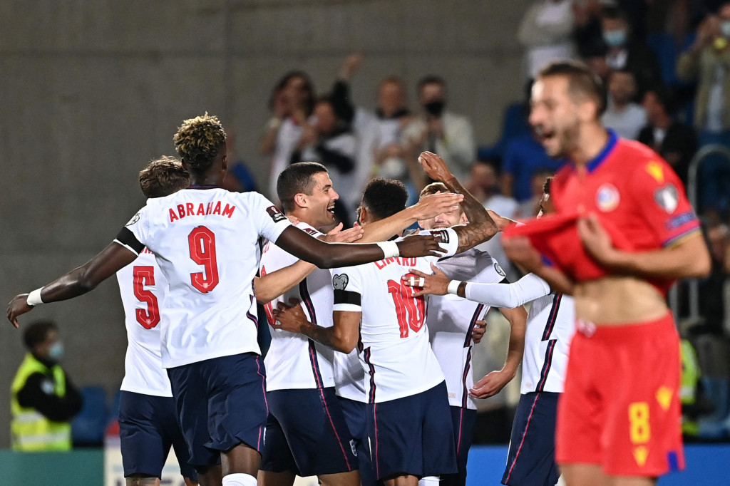 Tim nasional sepak bola Inggris atau Timnas Inggris berhasil mengalahkan Andorra dengan skor 5-0 dalam lanjutan Kualifikasi Piala Dunia 2022 Grup I zona Eropa di Estadi Nacional d'Andorra.
