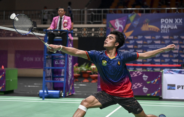 Panji Ahmad Maulana berhasil meraih medali emas usai menang dari lawannya 21-9, 21-17.