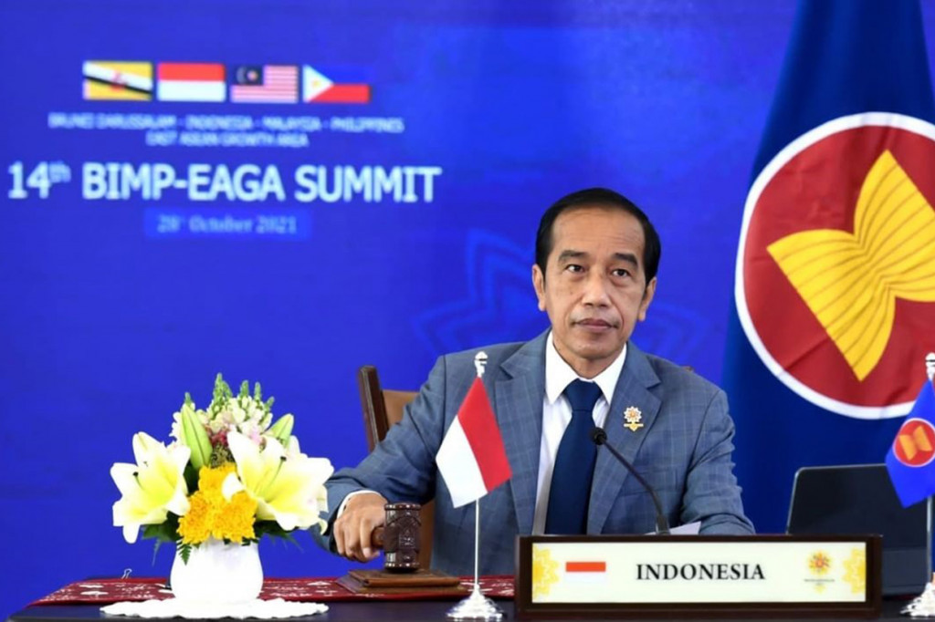 Presiden Joko Widodo menegaskan bahwa upaya untuk memperkuat kerja sama antara Brunei Darussalam-Indonesia-Malaysia- Philippines East ASEAN Growth Area (BIMP-EAGA) menjadi kunci pemulihan ekonomi.