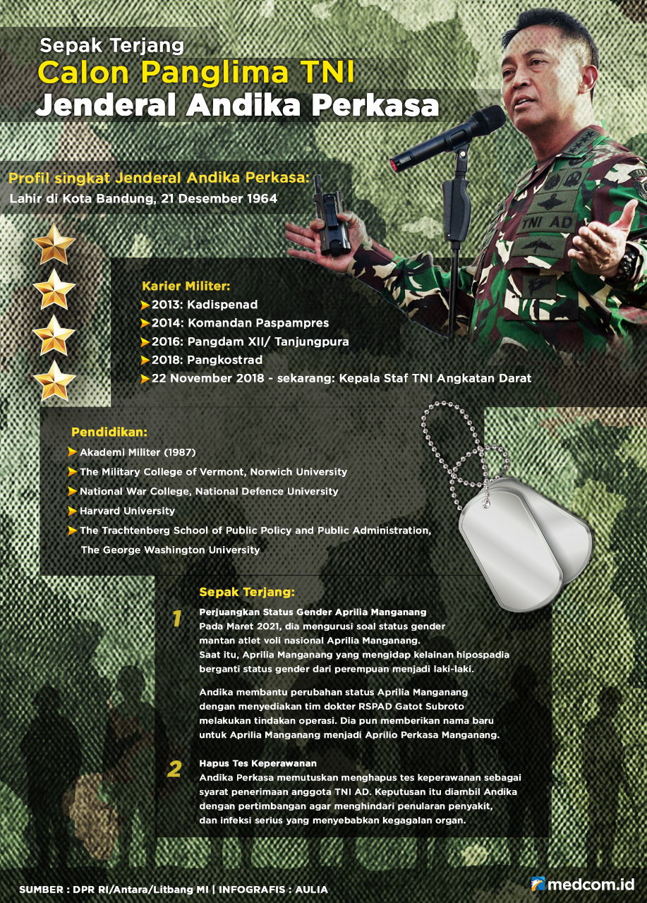 Profil Calon Panglima TNI Jenderal Andika Perkasa