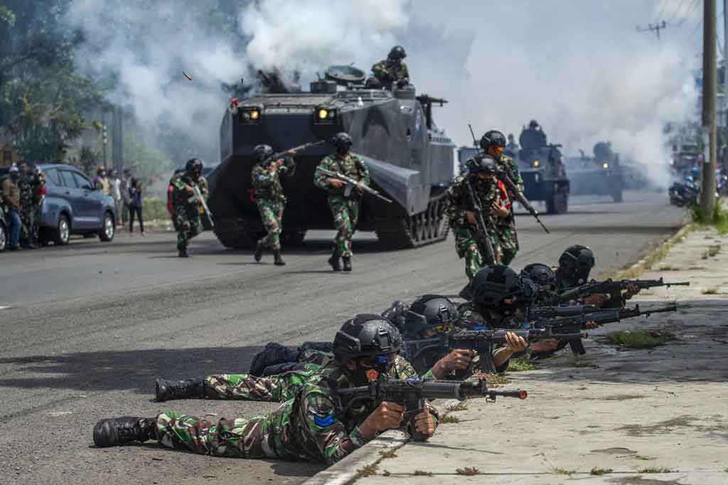 Dalam kegiatan itu, sebanyak 850 orang prajurit Korps Marinir dengan didukung dari Puspnerbal, termasuk di dalam kegiatan itu ada penerjunan, sniper, peperangan dan juga kerja sama infantri dan tank.
