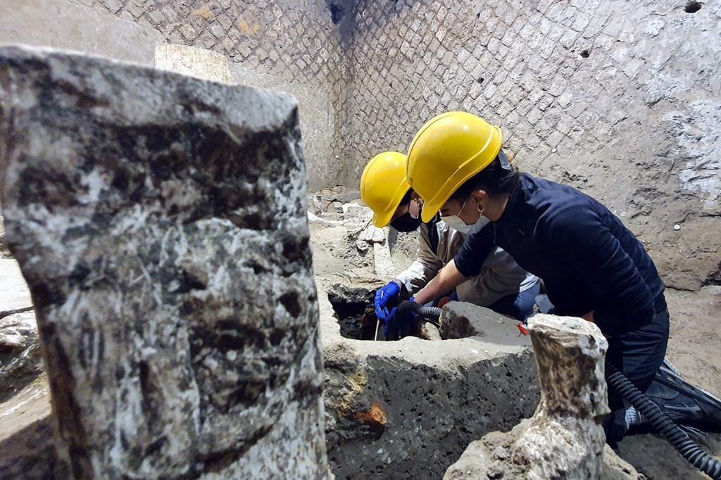 Sebelumnya sebuah kereta Romawi dalam keadaan hampir utuh dengan hiasan juga ditemukan di lokasi yang sama.