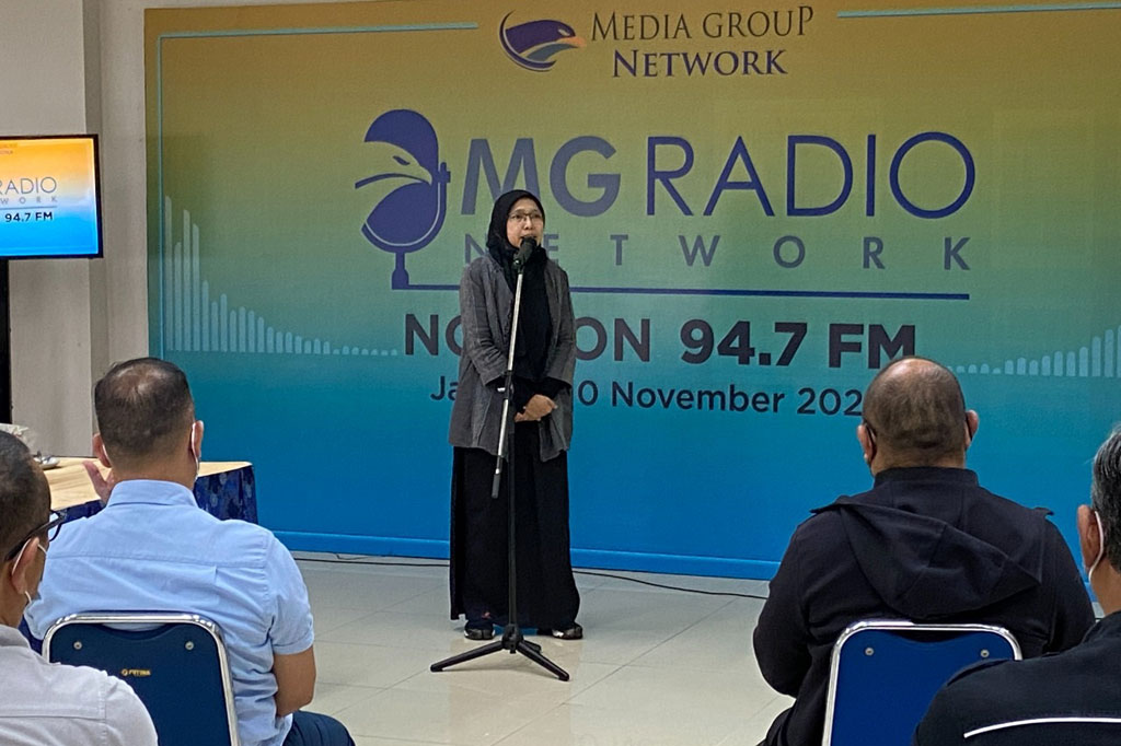 PIC MG Radio Network Ami Melanrosa dalam sambutannya mengatakan bahwa dengan tagline More than just NEWS, MG Radio Network merupakan media yang menginspirasi dan memberikan arti. 
