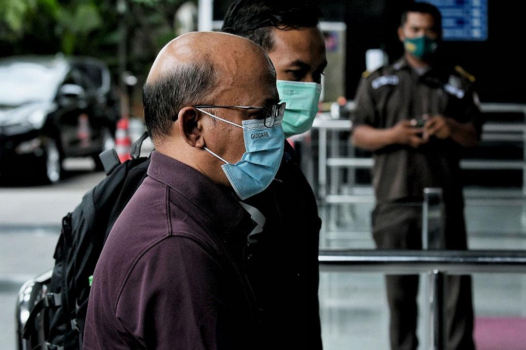 Wawan Ridwan yang statusnya telah ditingkatkan menjadi tersangka telah tiba di Gedung Merah Putih KPK, Jakarta, Kamis, 11 November 2021 sekitar pukul 09.40 WIB.