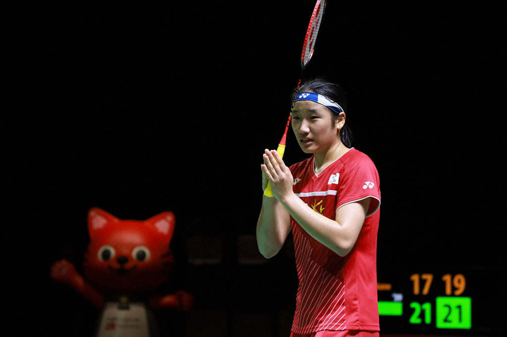 Pebulutangkis Korea Selatan, An Seyoung, menjadi juara tunggal putri Indonesia Masters 2021 setelah menaklukkan wakil Jepang Akane Yamaguchi, Minggu, 21 November 2021, di Nusa Dua, Bali.