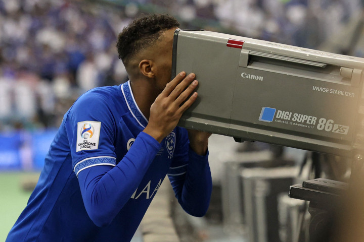 Nasser Al-Dawsari melakukan selebrasi usai mencetak gol ke gawang Pohang Steelers pada final Liga Champions 2021 di King Fahd International Stadium, Riyadh, Arab Saudi, pada Selasa, 23 November 2021, malam WIB.
