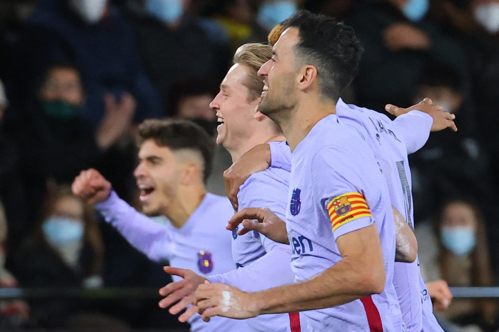 Barcelona unggul lebih dulu via gol Frenkie de Jong di menit ke-48.