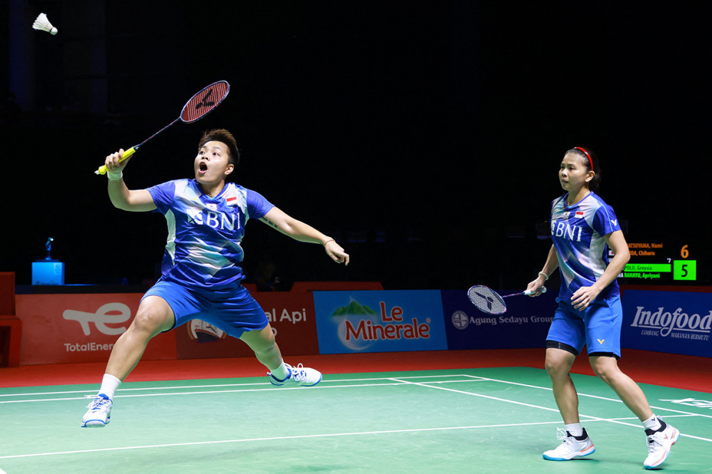 Dalam pertandingan final Indonesia Open 2021 di Bali International Convention Center, Minggu, 28 November 2021, siang WIB, Greysia/Apriyani kalah straight game 19-21, 19-21 dalam waktu 65 menit.