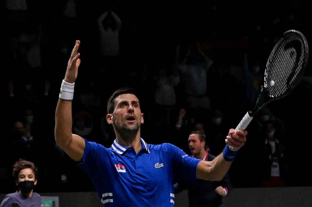 Djokovic kemudian menyamakan kedudukan menjadi 1-1 dengan mengalahkan Marin Cilic 6-4 6,-2.