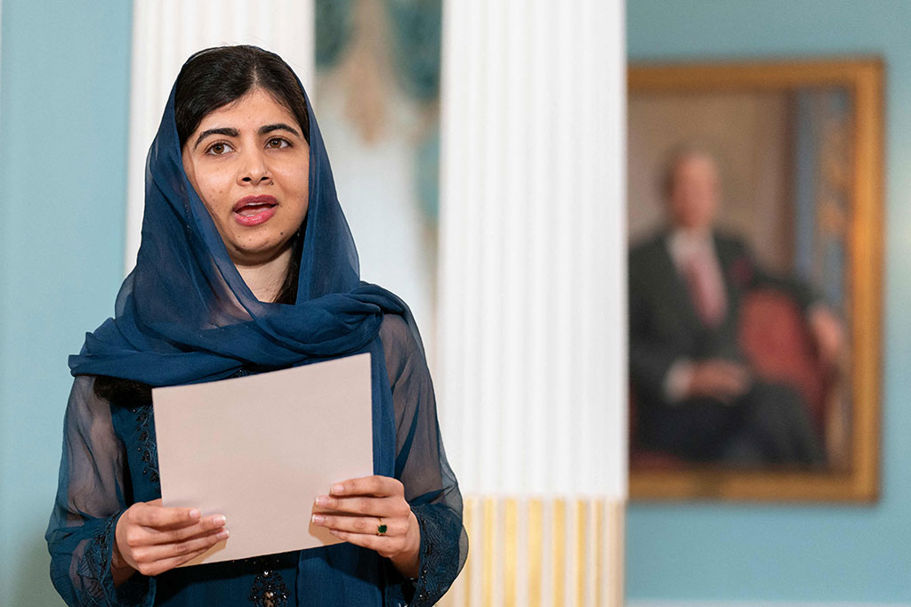 Aktivis hak asasi manusia (HAM) Malala Yousafzai, Senin, 6 Desember 2021 waktu setempat berpendapat untuk dukungan AS yang lebih kuat terhadap gadis dan perempuan Afghanistan.
