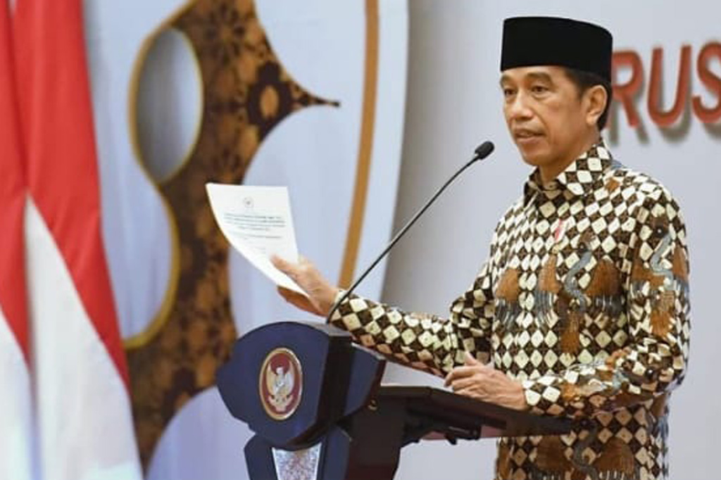  Presiden Joko Widodo mengaku optimistis terhadap kekuatan ekonomi syariah Indonesia. 