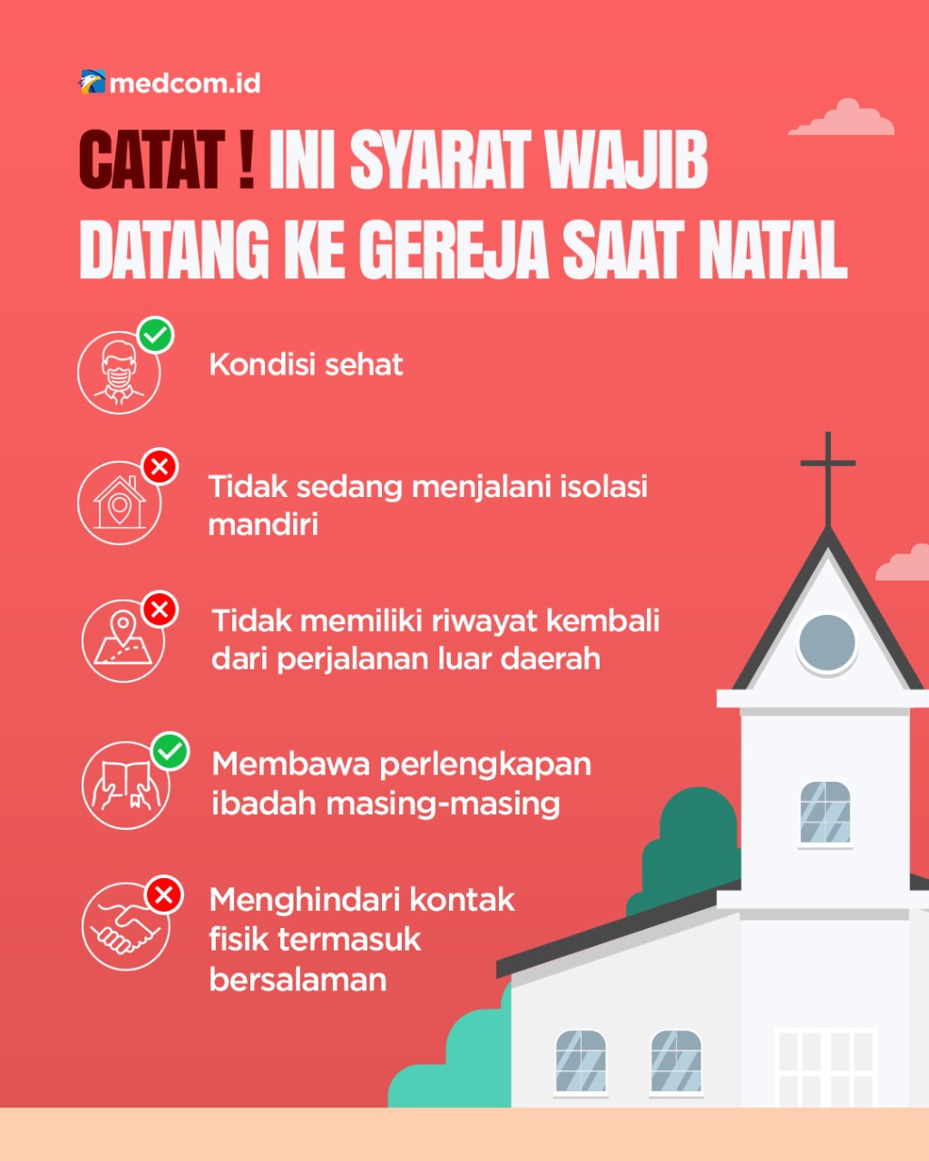 Syarat Wajib Datang ke Gereja saat Natal