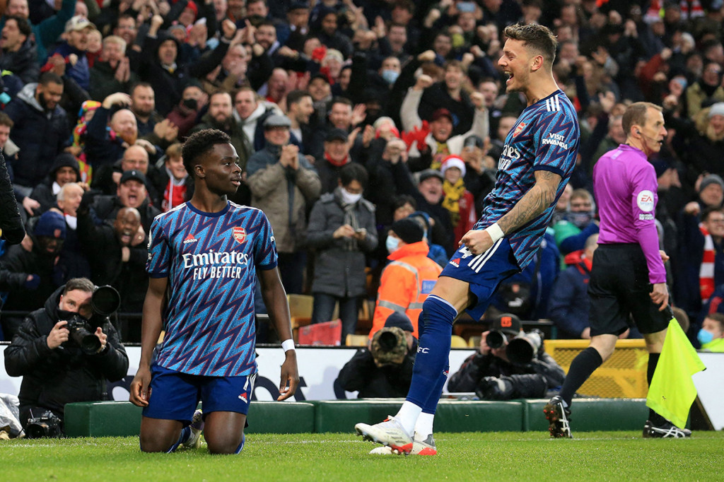 Kemenangan ini membuat skuad asuhan Mikel Arteta nyaman di urutan keempat klasemen sementara Liga Inggris dengan 35 poin. Sementara Norwich masih tertahan di zona degradasi, tepatnya urutan paling bawah dengan 10 poin.