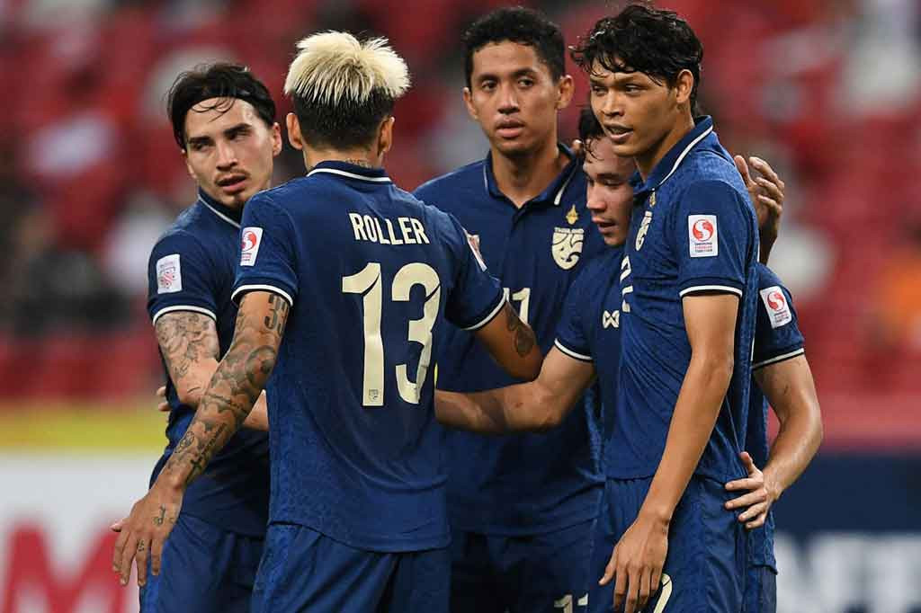 Tim Gajah Perang memperbesar keunggulannya menjadi 3-0 pada menit ke-67 lewat Supachok Sarachat.