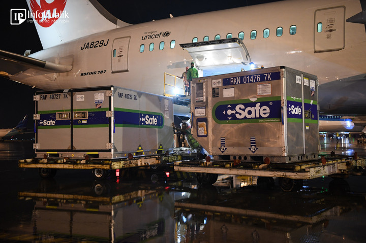 Sementara itu Direktur Jenderal Informasi dan Komunikasi Publik (IKP) Kementerian Komunikasi dan Informatika Usman Kansong mengatakan, pada tahap ke-199, lanjut Usman, vaksin yang tiba berjumlah 1.175.800 dosis. Vaksin yang tiba 23:55 WIB tersebut merupakan donasi dari pemerintah Jepang. 