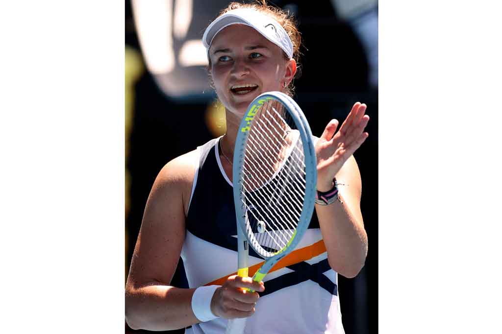 “Pertandingan hari ini sangat berat, sulit, saya harus benar-benar menggali lebih dalam untuk mendapatkan kemenangan ini,” kata Krejcikova.  