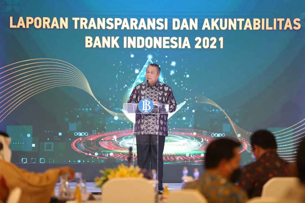 Bank Indonesia, Rabu, 26 Januari 2022, meluncurkan Laporan Transparansi dan Akuntabilitas Tahun 2021, yang terdiri dari Laporan Perekonomian Indonesia (LPI) 2021, Laporan Tahunan Bank Indonesia (LTBI) 2021 dan Laporan Ekonomi dan Keuangan Syariah (LEKSI) 2021. 