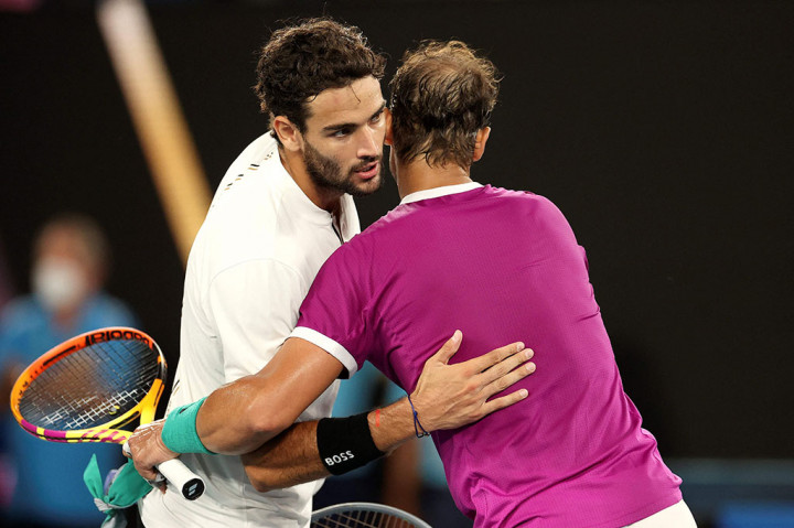 Petenis Spanyol berusia 35 tahun, unggulan keenam, terlalu solid bagi unggulan ketujuh asal Italia dan menang 6-3, 6-2, 3-6, 6-3 dalam waktu 2 jam 55 menit.