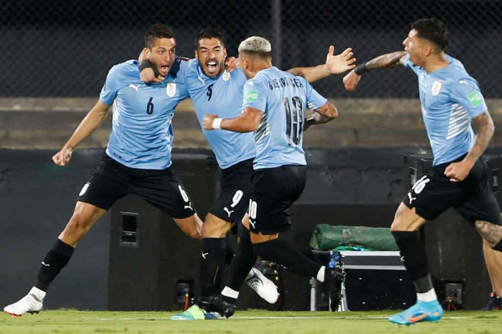 Uruguay mencetak gol cepat saat laga baru berjalan satu menit. Tendangan keras Rodrigo Bentancur dari luar kotak penalti tak bisa dicegah kiper Wuilker Farinez. Skor berubah menjadi 1-0.