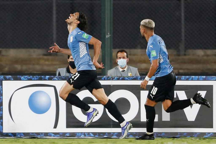 Menjelang babak pertama berakhir, Uruguay mencetak gol ketiga mereka lewat tendangan akrobatik Edinson Cavani setelah menerima umpan silang De Arrascaeta. Skor 3-0 menutup babak pertama.