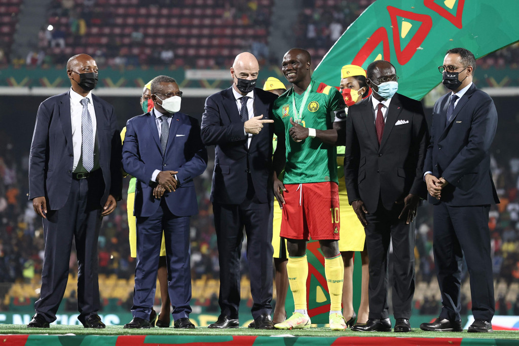 Dengan demikian, Kamerun menyusul empat negara lainnya sebagai tim paling seri finis tiga besar, yakni 10 kali.
