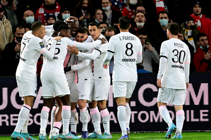 Paris Saint-Germain (PSG) mengemas kemenangan telak 5-1 saat bertamu ke markas Lille di Stadion Pierre Mauroy, Senin, 7 Februari 2022, dini hari WIB.