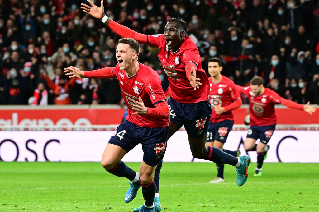 Lille sempat mencetak gol lewat aksi Sven Botman.