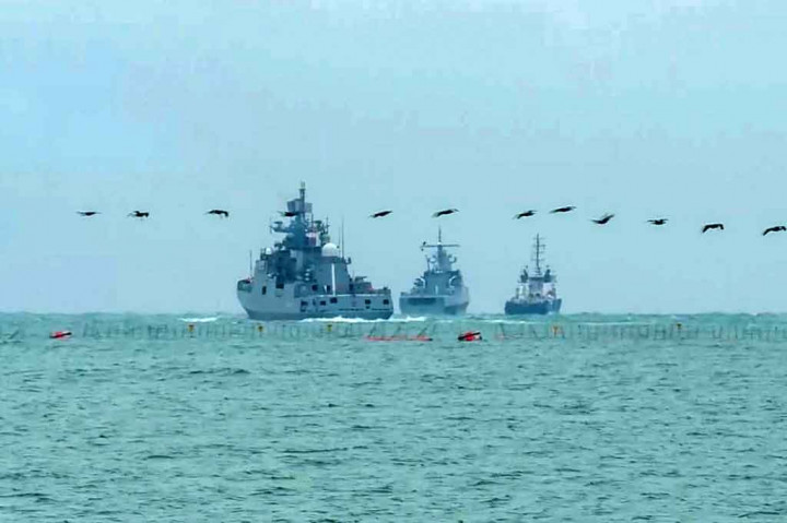 Angkatan Laut Rusia pada Sabtu, 12 Februari 2022, meluncurkan latihan skala besar di Laut Hitam.